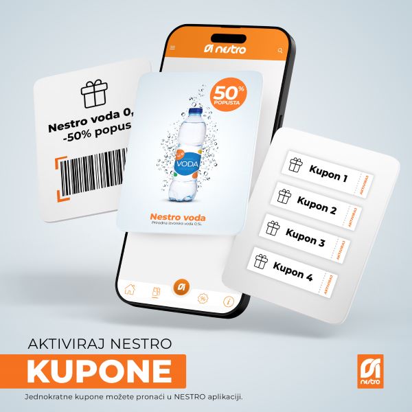 Novo U NESTRO mobilnoj aplikacij i– jednokratni kuponi za dodatne uštede!